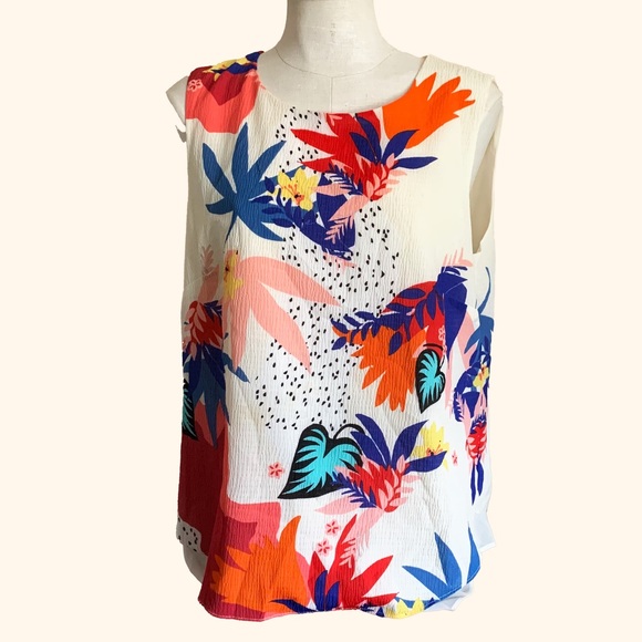 Olive & Rose Multicolour floral Blouse Size LG - Picture 1 of 2